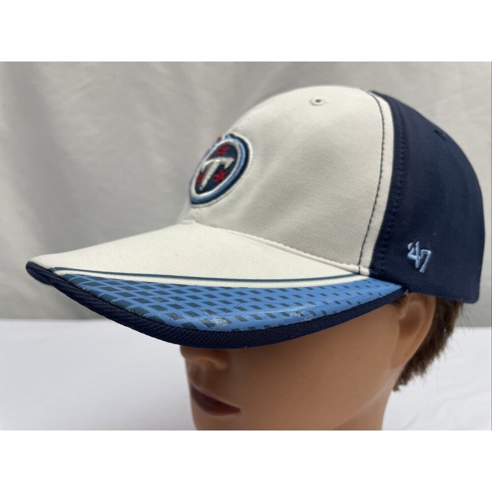 Tennessee Titans Hat Cap Size S-M Stretch Fit 47 Brand NFL Football 3D Logo - Picture 2 of 8